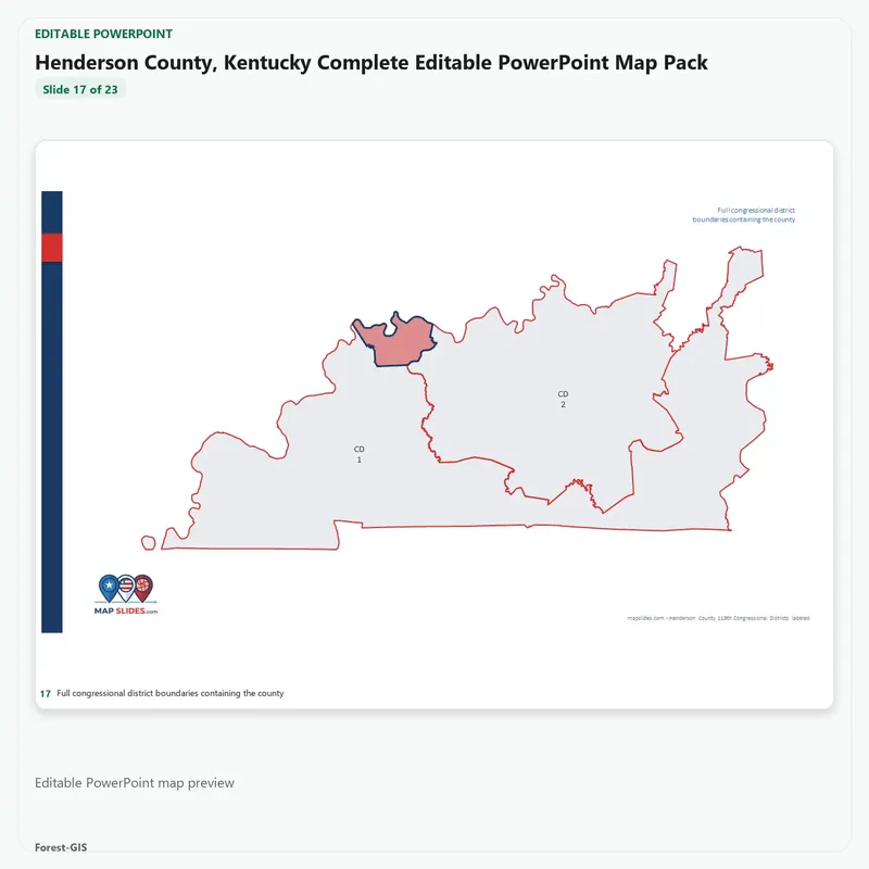Henderson County, Kentucky Editable Map Pack - Image 5