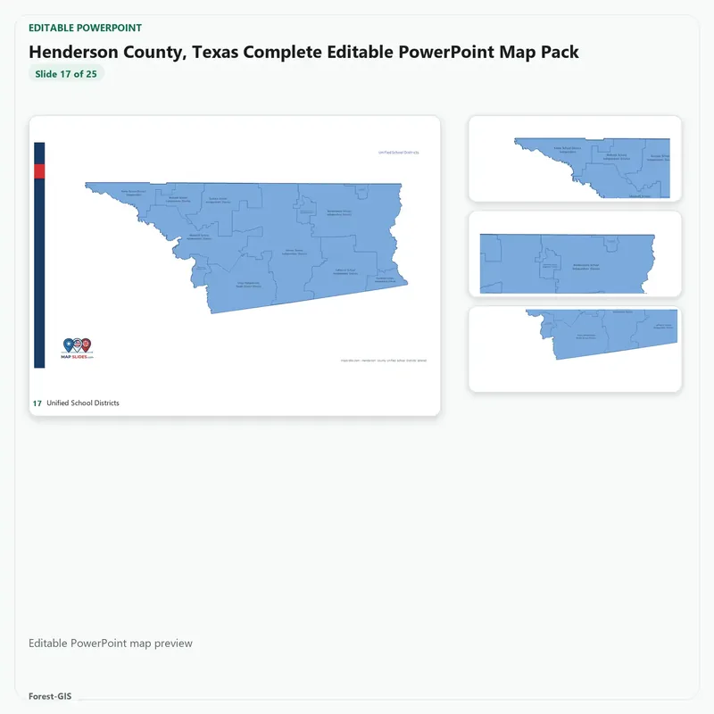 Henderson County, Texas Editable Map Pack - Image 5