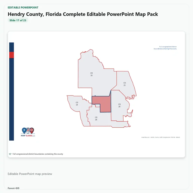 Hendry County, Florida Editable Map Pack - Image 5