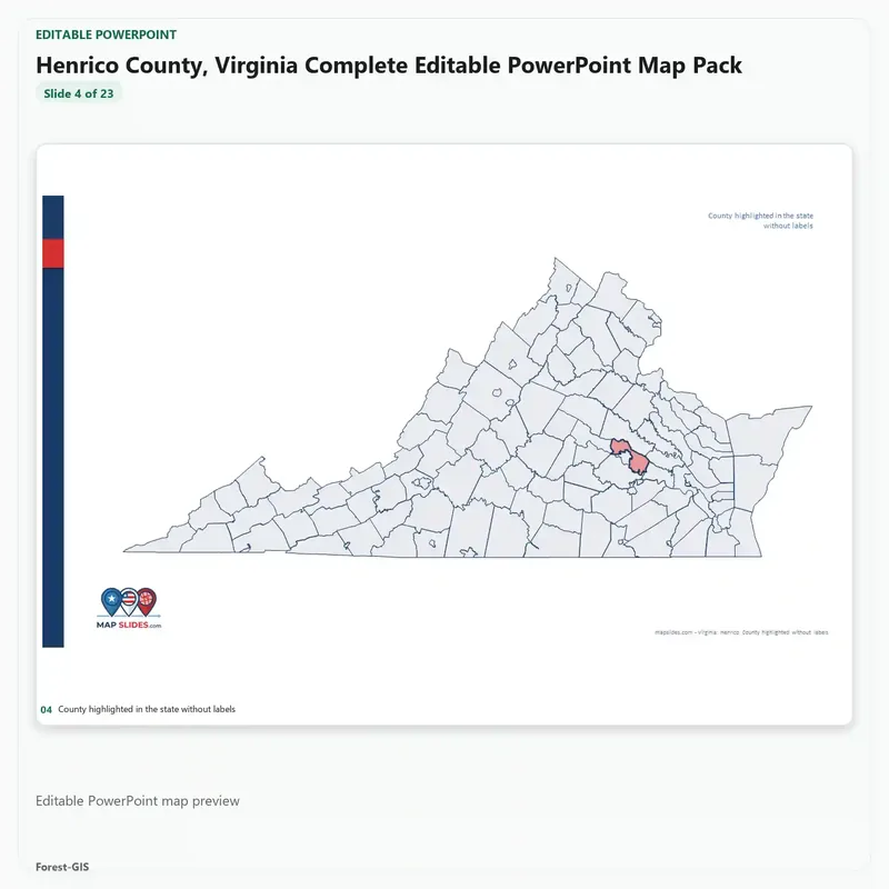 Henrico County, Virginia Editable Map Pack - Image 4