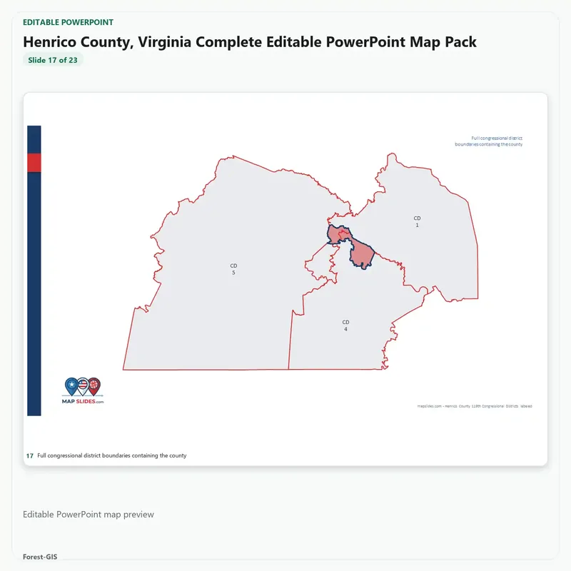Henrico County, Virginia Editable Map Pack - Image 5