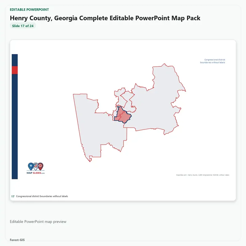 Henry County, Georgia Editable Map Pack - Image 5