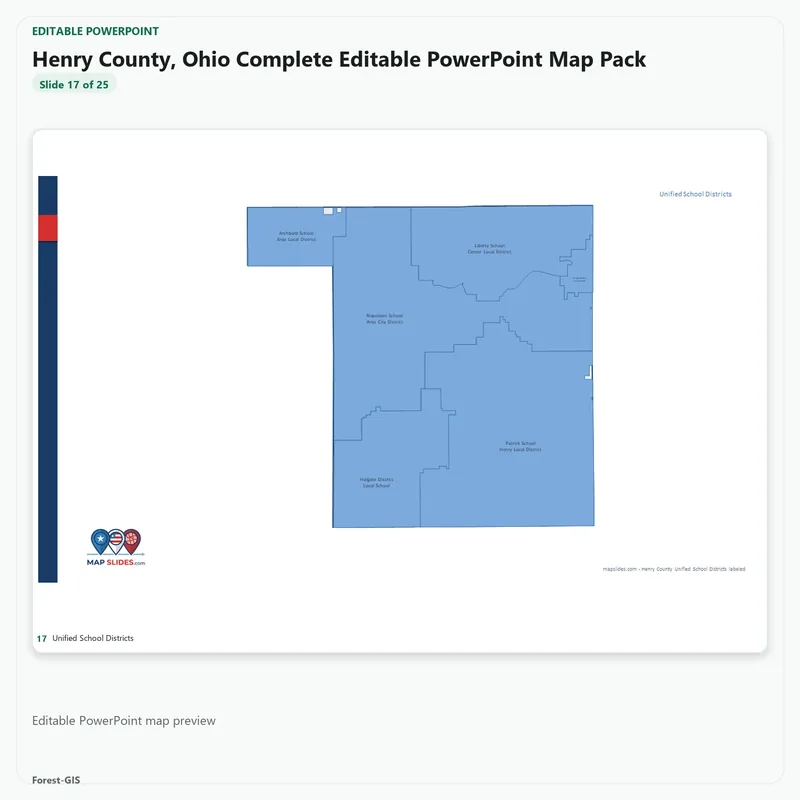 Henry County, Ohio Editable Map Pack - Image 5