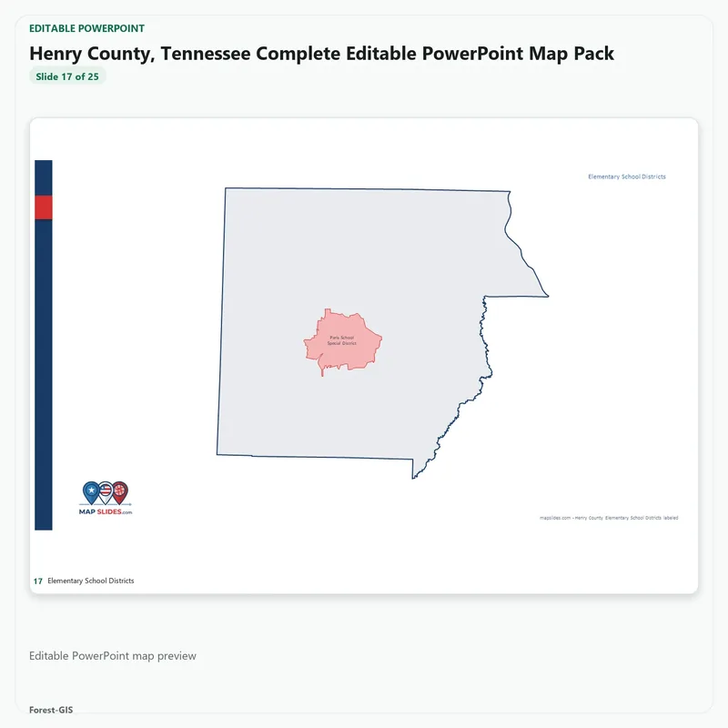 Henry County, Tennessee Editable Map Pack - Image 5