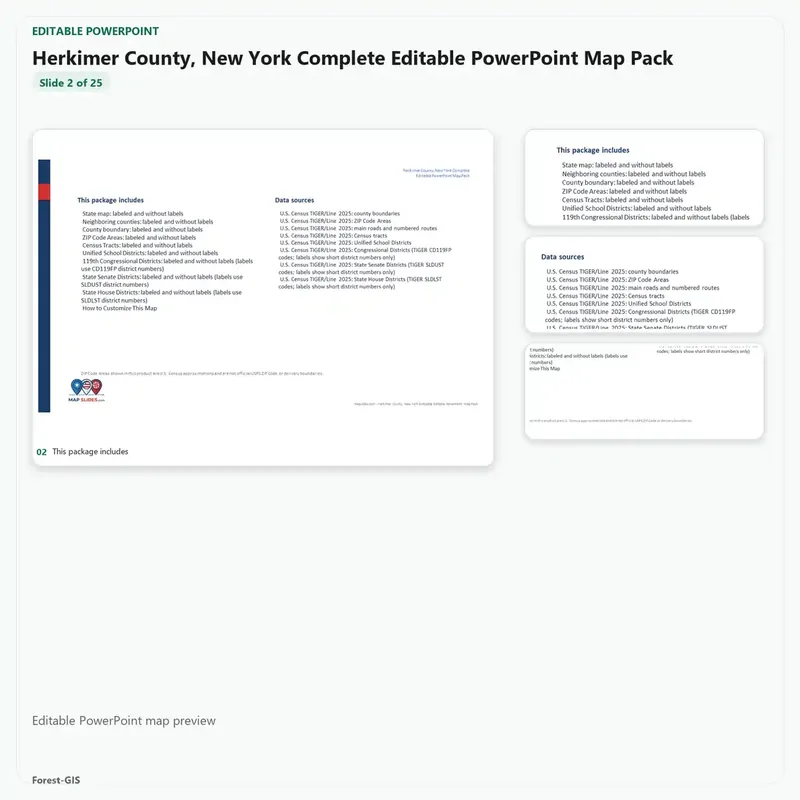 Herkimer County, New York Editable Map Pack - Image 3