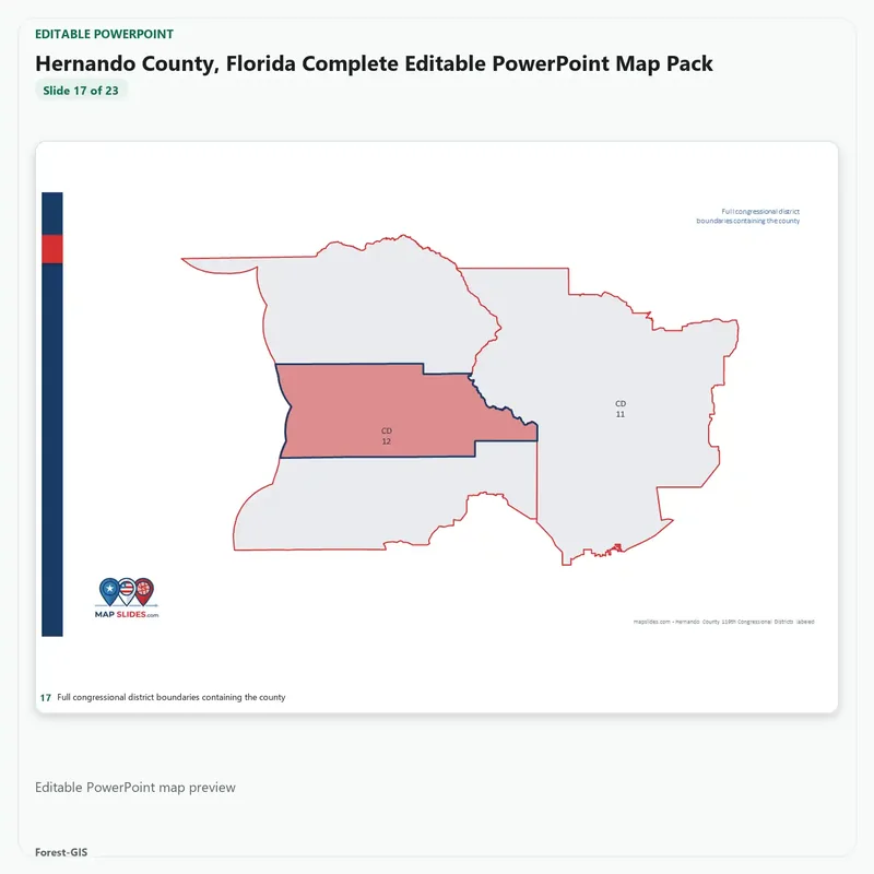 Hernando County, Florida Editable Map Pack - Image 5