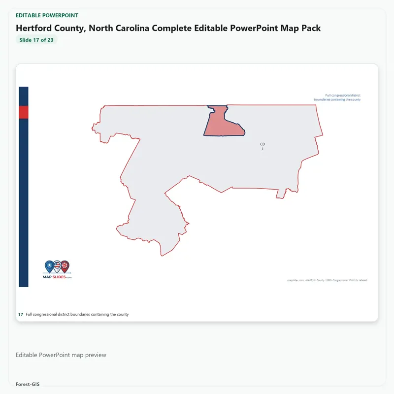 Hertford County, North Carolina Editable Map Pack - Image 5