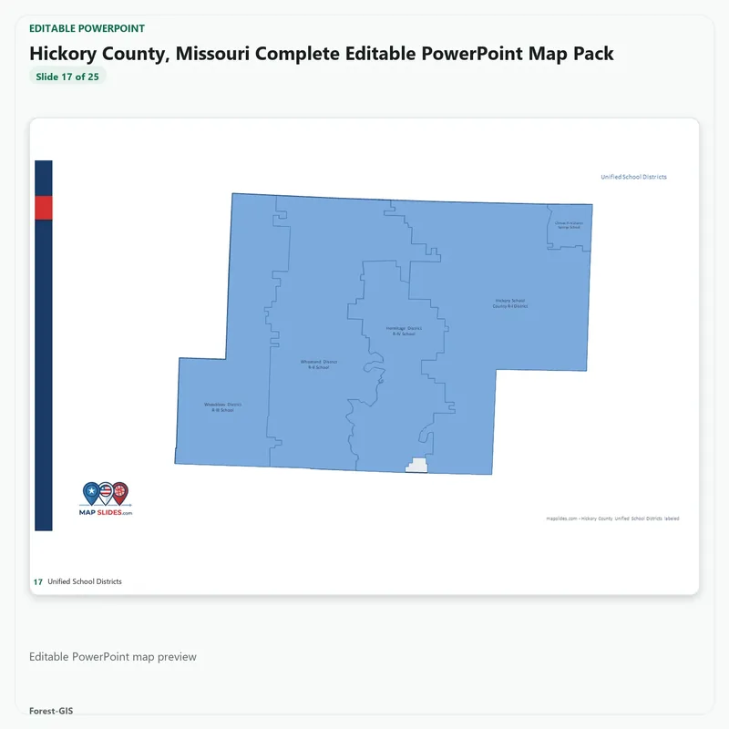 Hickory County, Missouri Editable Map Pack - Image 5