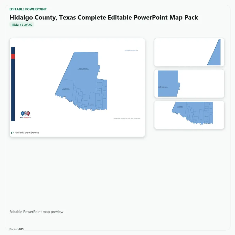 Hidalgo County, Texas Editable Map Pack - Image 5