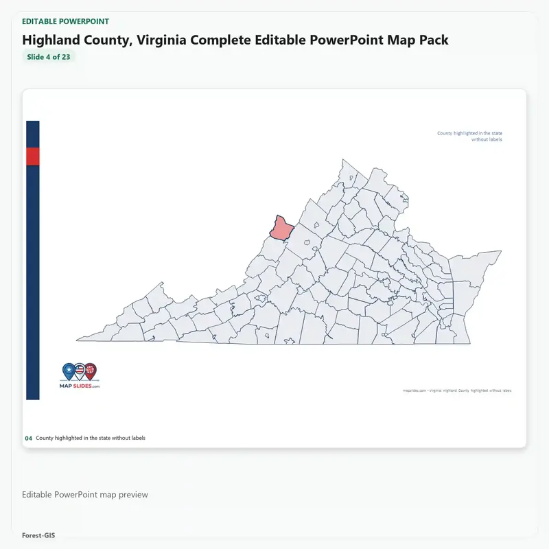 Highland County, Virginia Editable Map Pack - Image 4