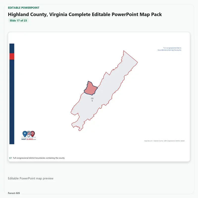 Highland County, Virginia Editable Map Pack - Image 5