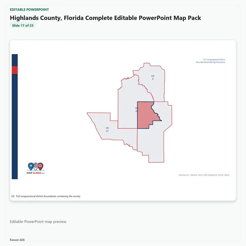 Highlands County, Florida Editable Map Pack - Image 5