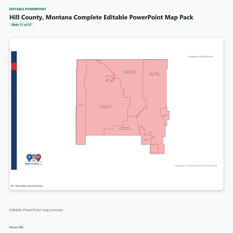 Hill County, Montana Editable Map Pack - Image 5