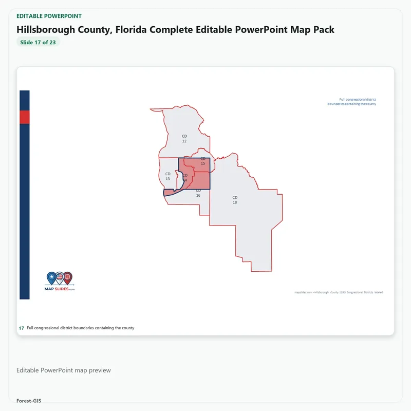 Hillsborough County, Florida Editable Map Pack - Image 5
