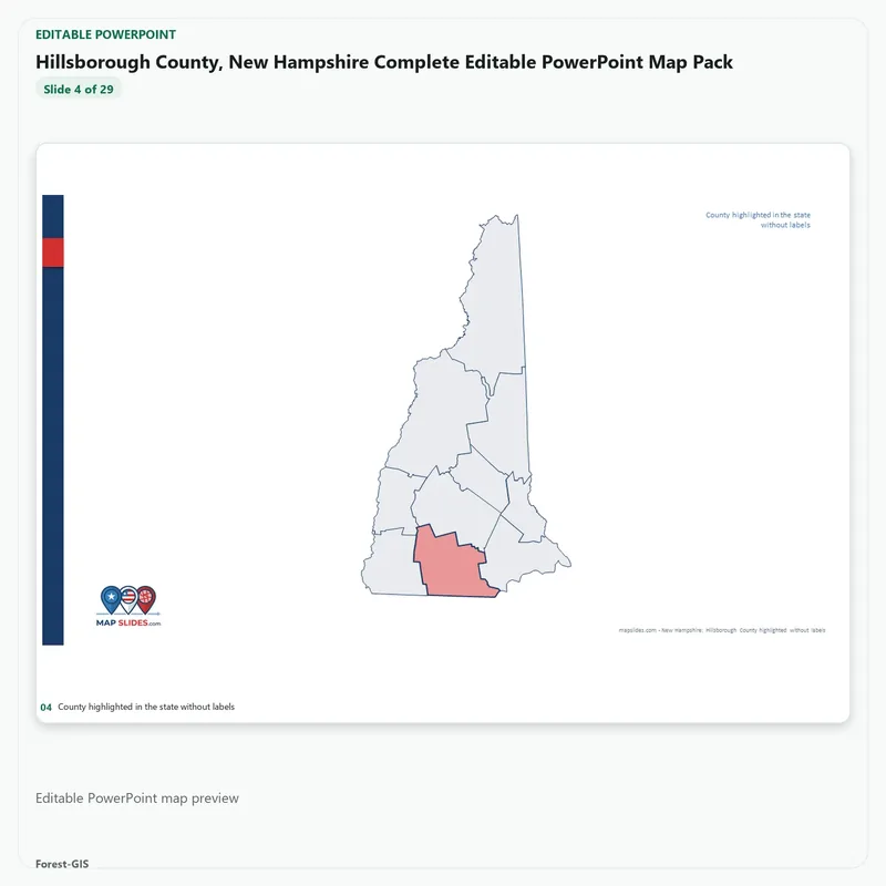 Hillsborough County, New Hampshire Editable Map Pack - Image 4