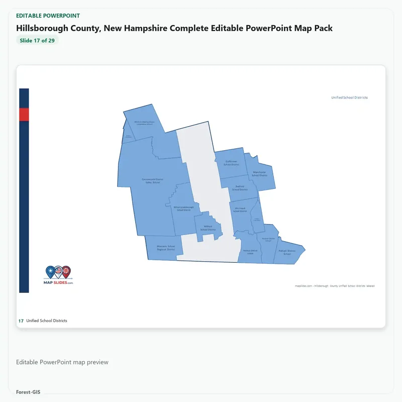 Hillsborough County, New Hampshire Editable Map Pack - Image 5
