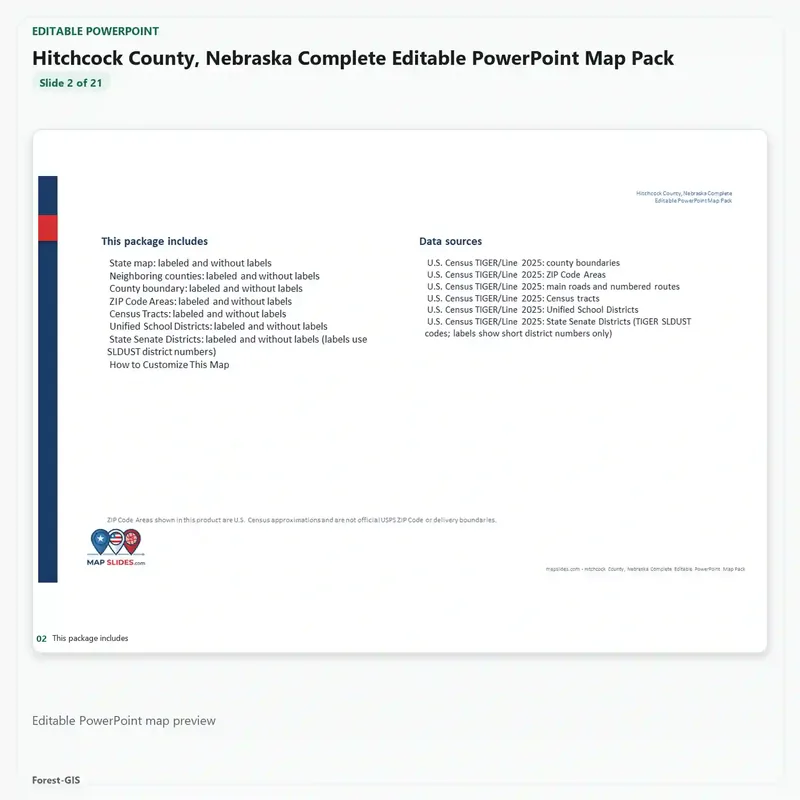 Hitchcock County, Nebraska Editable Map Pack - Image 3