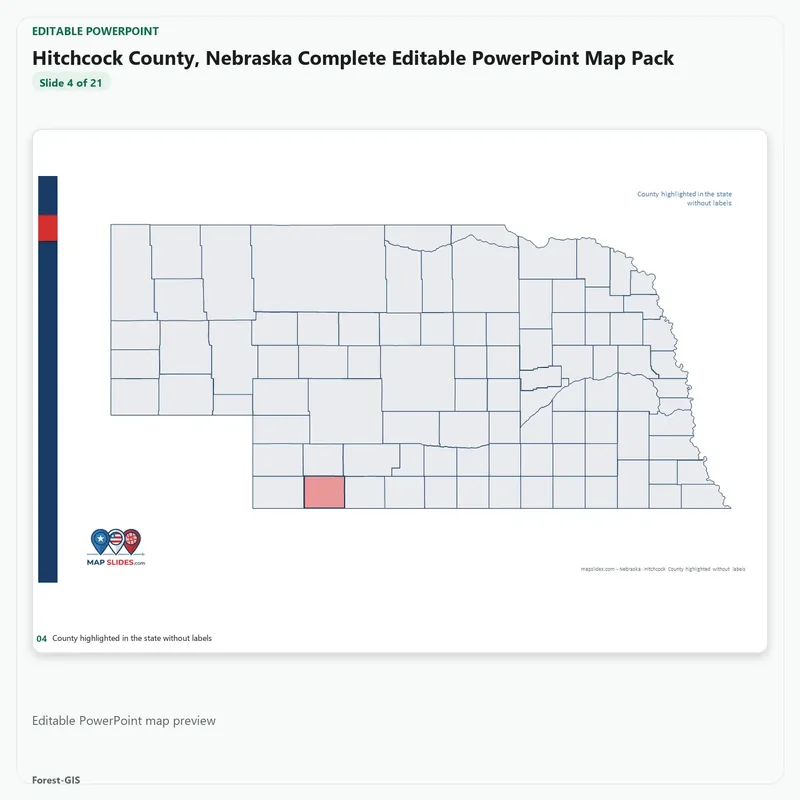 Hitchcock County, Nebraska Editable Map Pack - Image 4