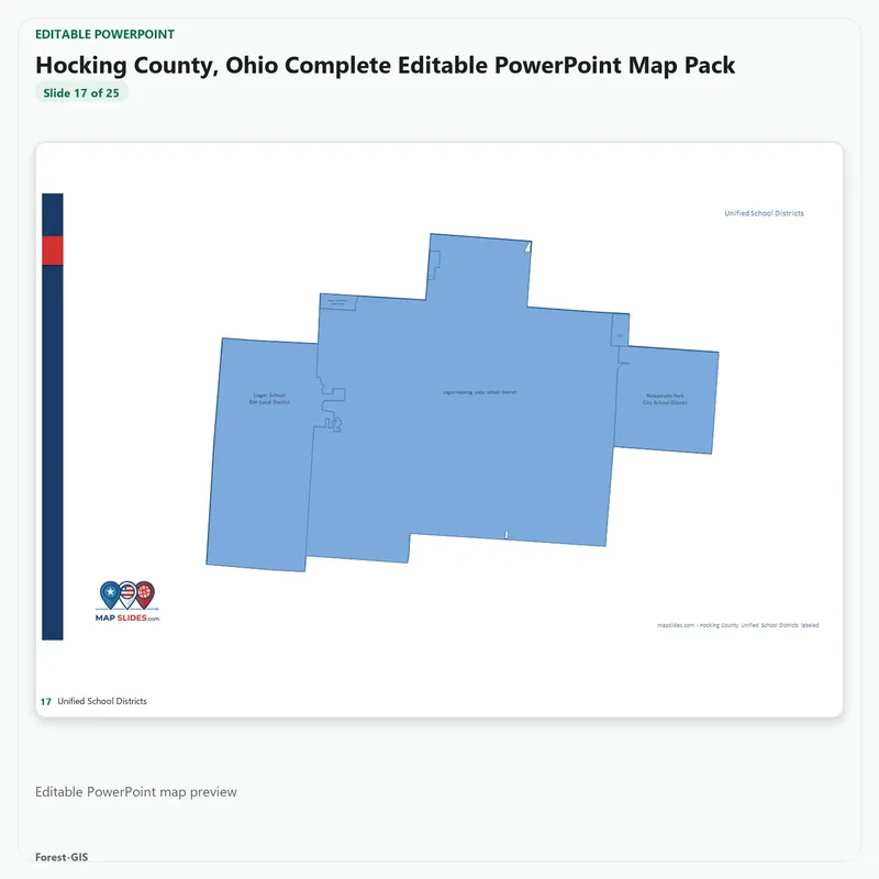 Hocking County, Ohio Editable Map Pack - Image 5