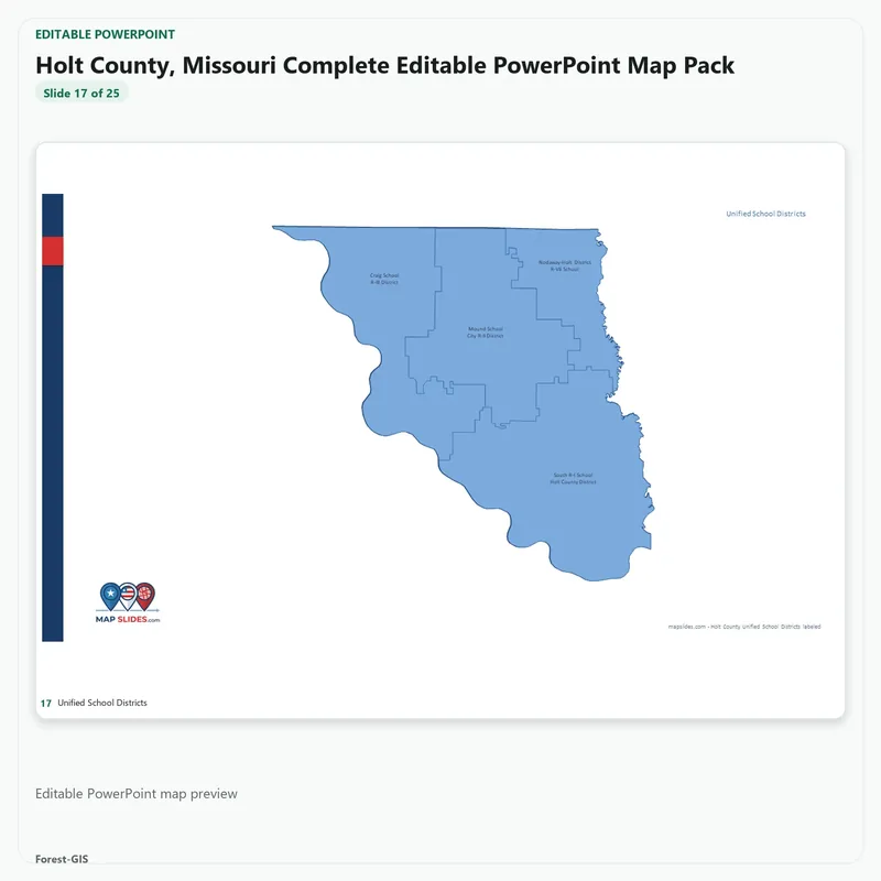 Holt County, Missouri Editable Map Pack - Image 5