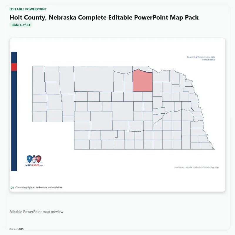 Holt County, Nebraska Editable Map Pack - Image 4