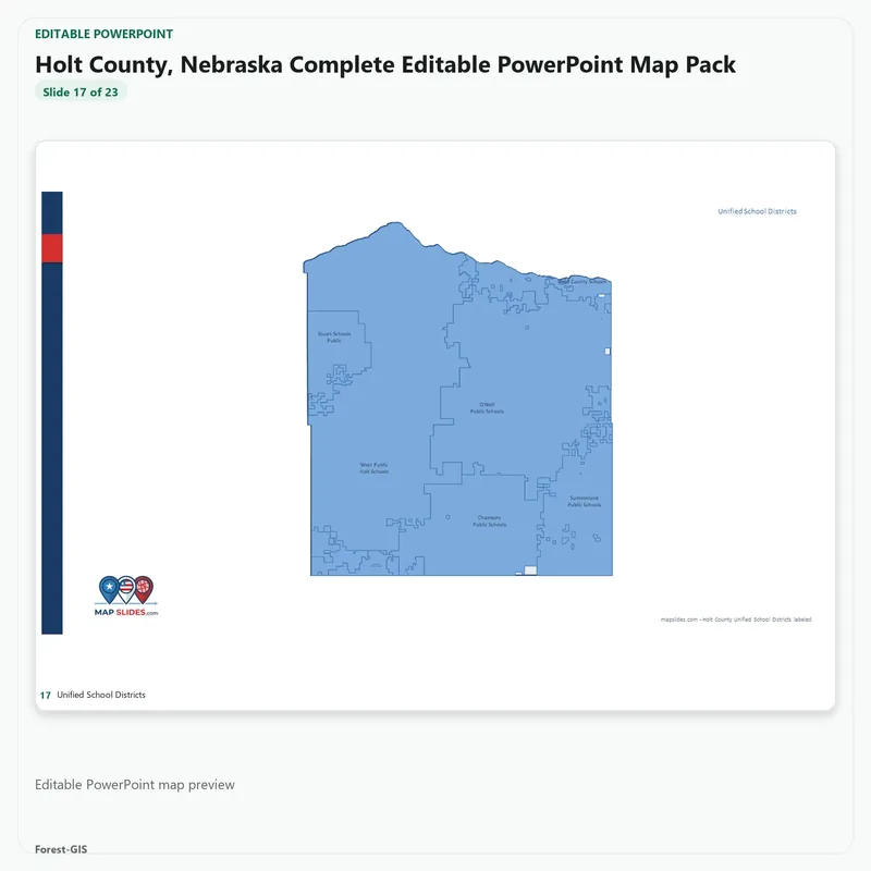 Holt County, Nebraska Editable Map Pack - Image 5