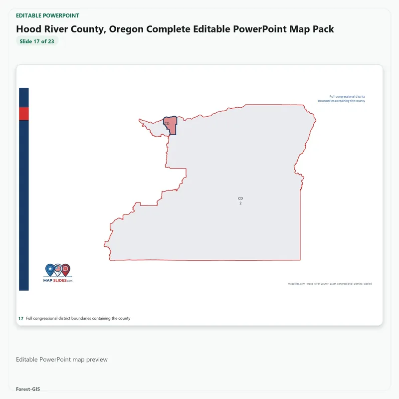 Hood River County, Oregon Editable Map Pack - Image 5