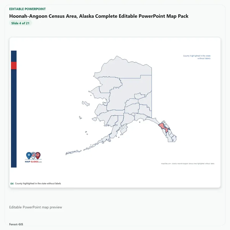 Hoonah-Angoon Census Area, Alaska Editable Map Pack - Image 4