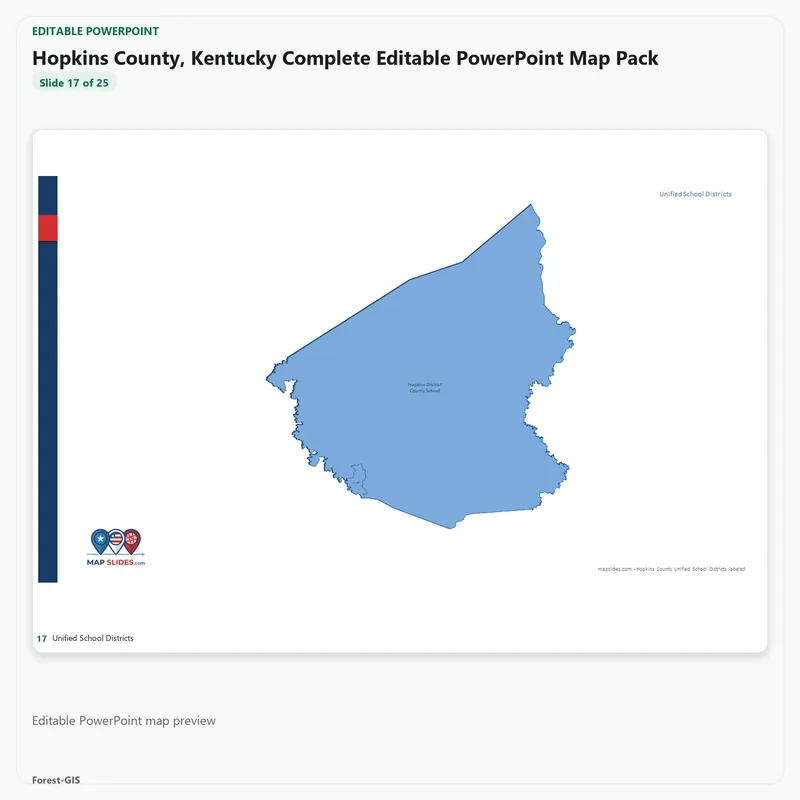 Hopkins County, Kentucky Editable Map Pack - Image 5