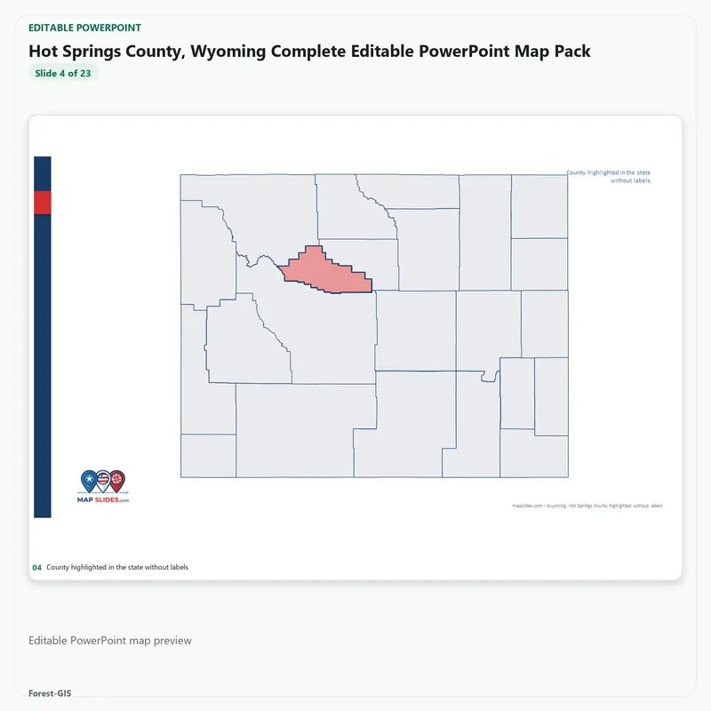 Hot Springs County, Wyoming Editable Map Pack - Image 4