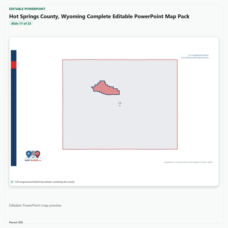 Hot Springs County, Wyoming Editable Map Pack - Image 5