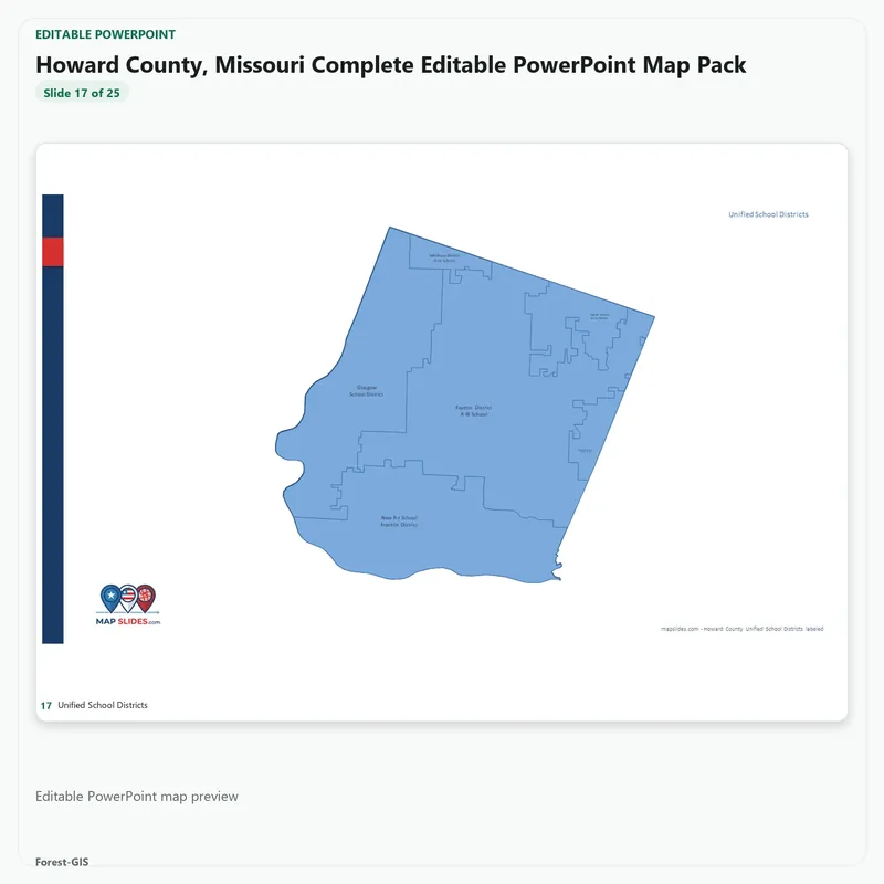 Howard County, Missouri Editable Map Pack - Image 5