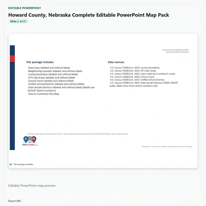 Howard County, Nebraska Editable Map Pack - Image 3