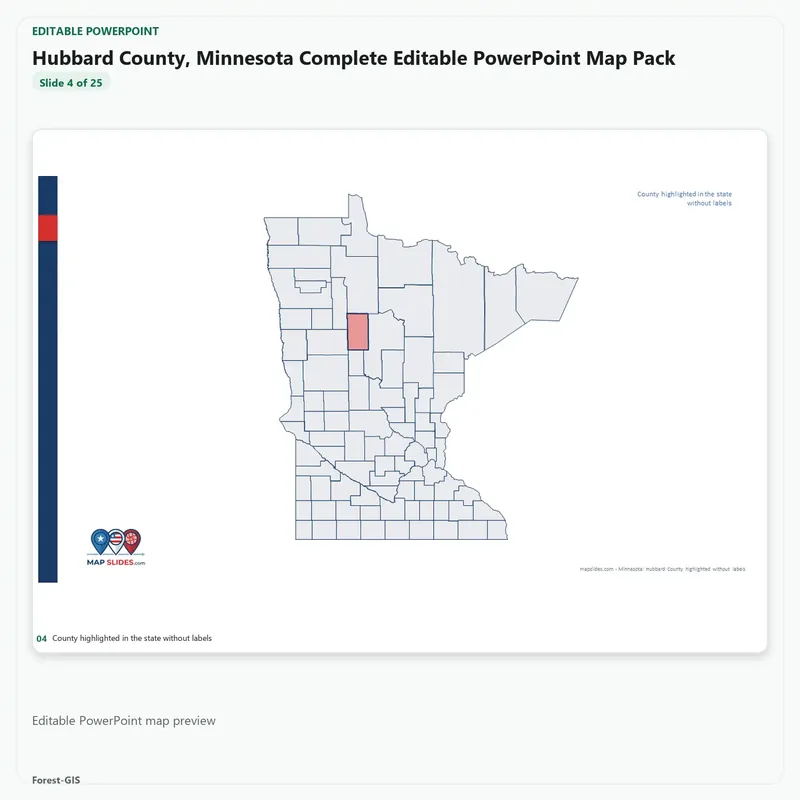 Hubbard County, Minnesota Editable Map Pack - Image 4