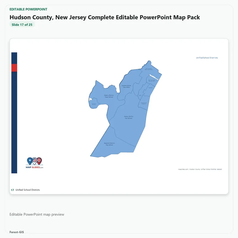 Hudson County, New Jersey Editable Map Pack - Image 5