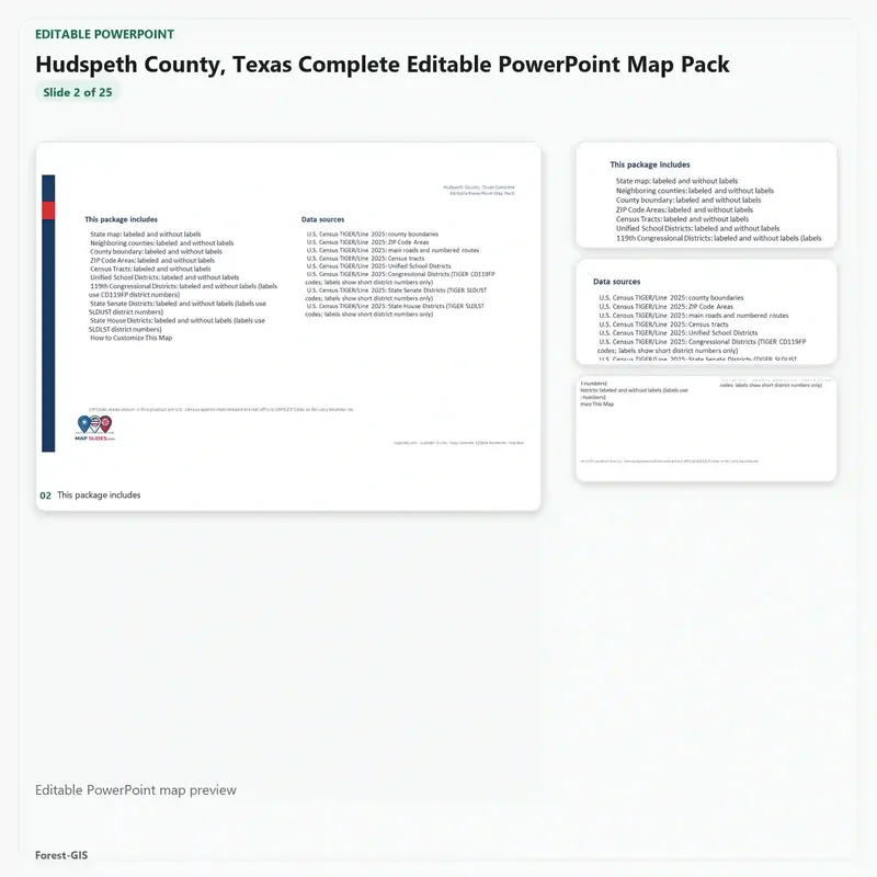Hudspeth County, Texas Editable Map Pack - Image 3