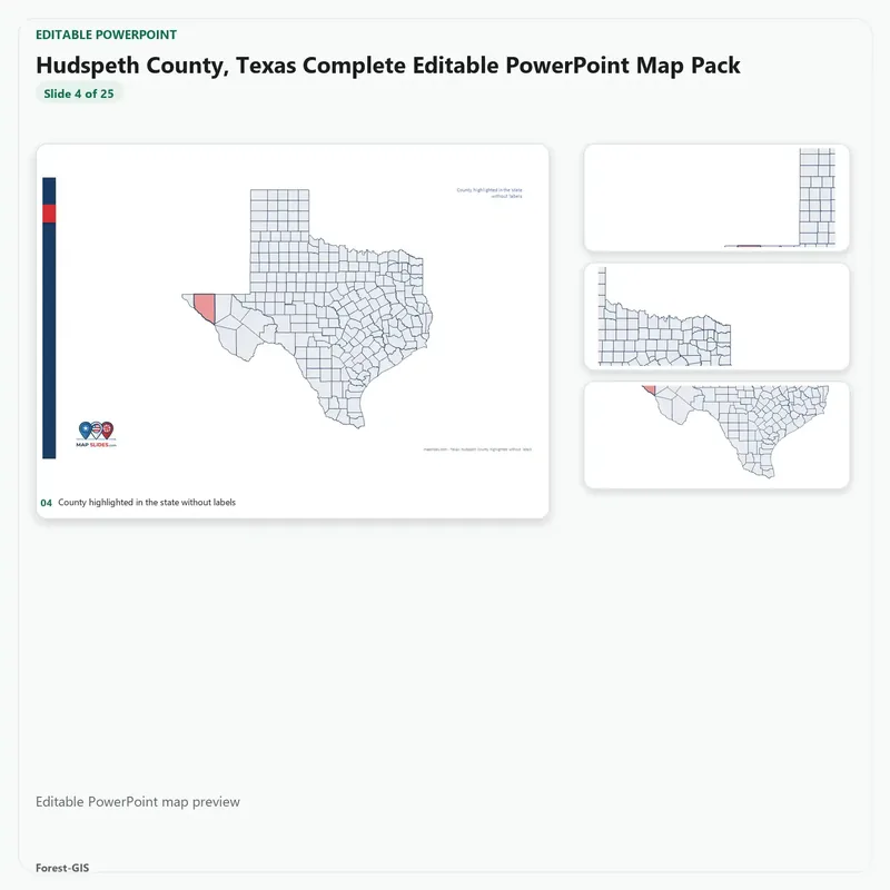 Hudspeth County, Texas Editable Map Pack - Image 4