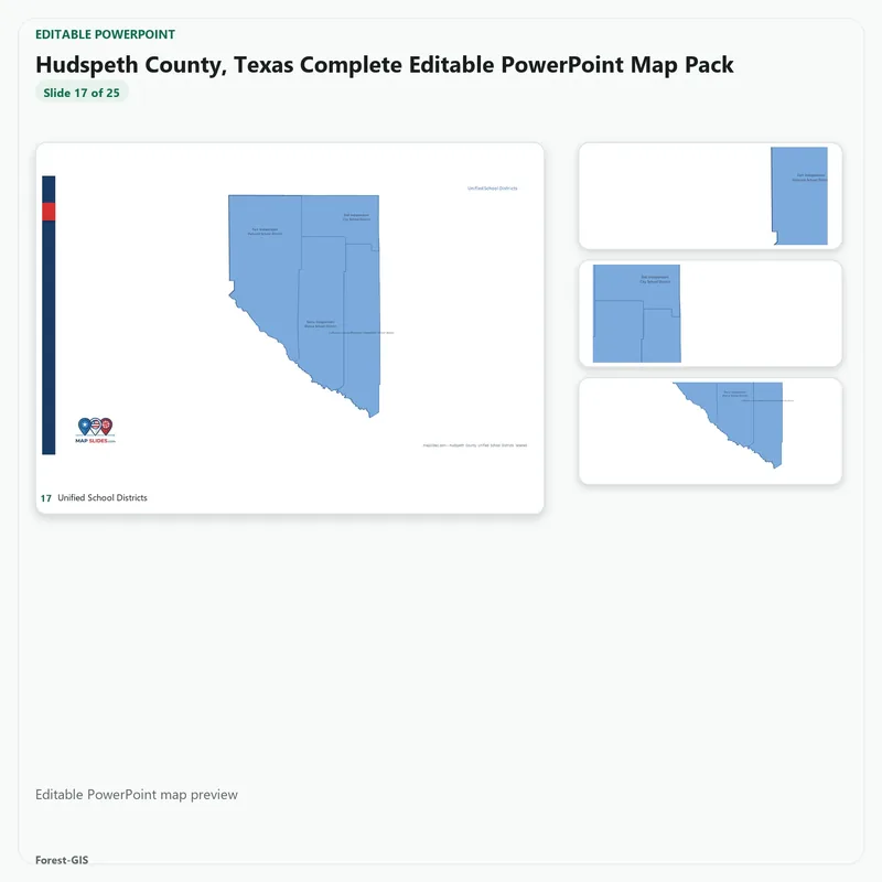 Hudspeth County, Texas Editable Map Pack - Image 5