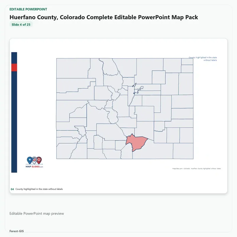 Huerfano County, Colorado Editable Map Pack - Image 4