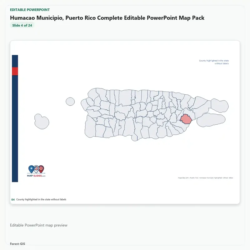 Humacao Municipio, Puerto Rico Editable Map Pack - Image 4