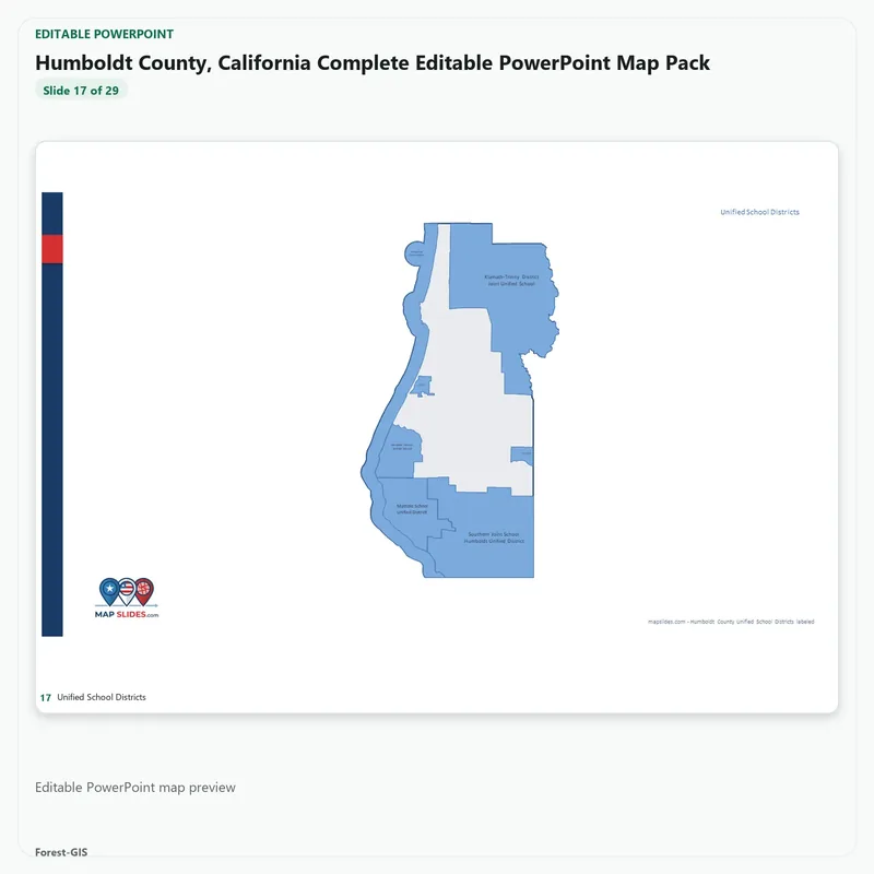 Humboldt County, California Editable Map Pack - Image 5