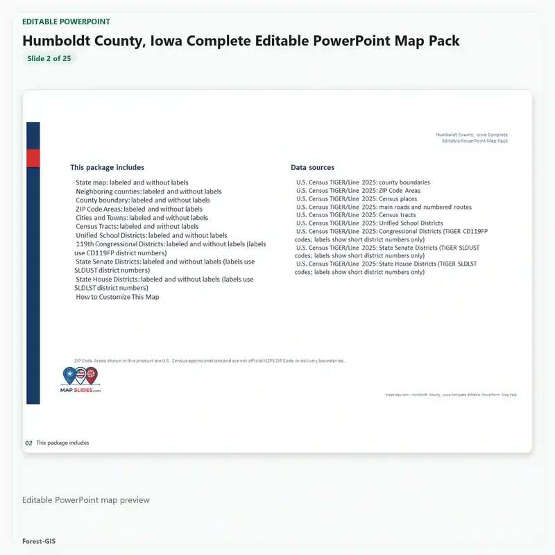Humboldt County, Iowa Editable Map Pack - Image 3
