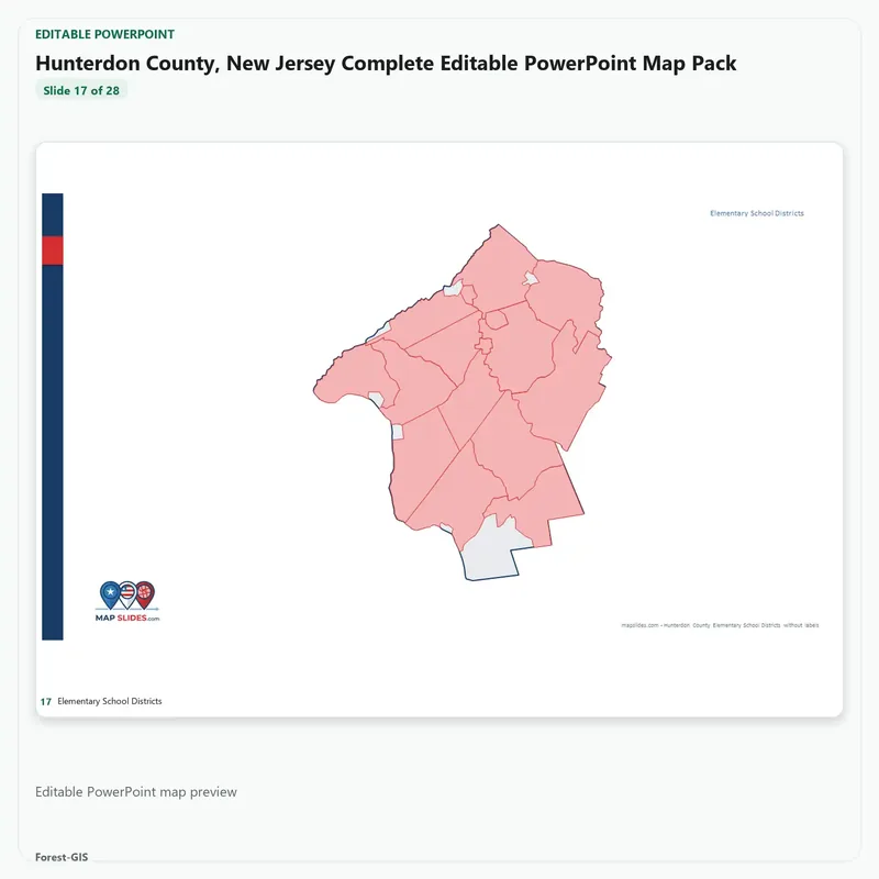 Hunterdon County, New Jersey Editable Map Pack - Image 5