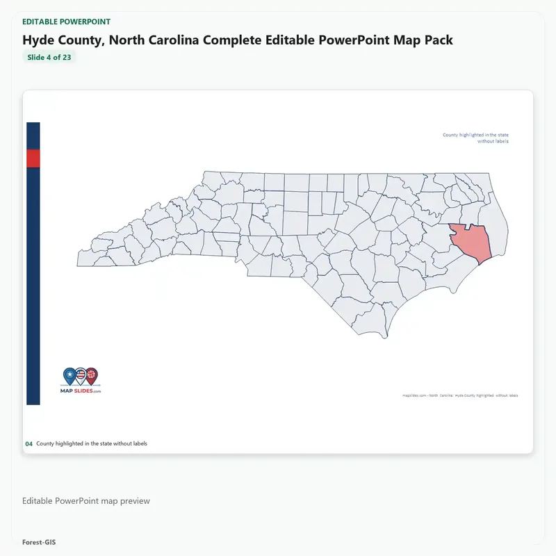 Hyde County, North Carolina Editable Map Pack - Image 4