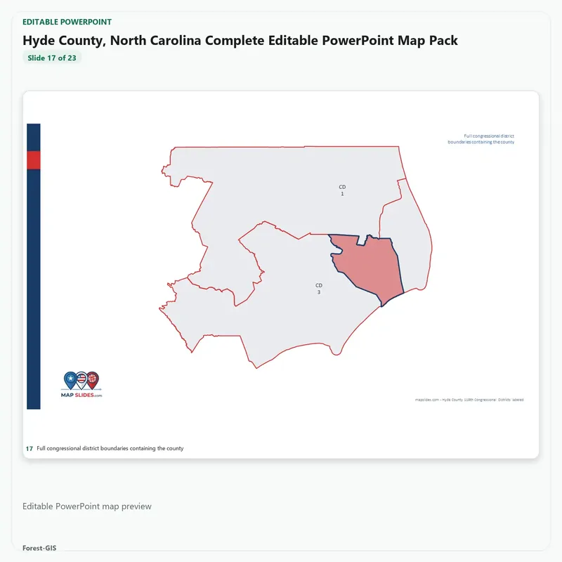 Hyde County, North Carolina Editable Map Pack - Image 5