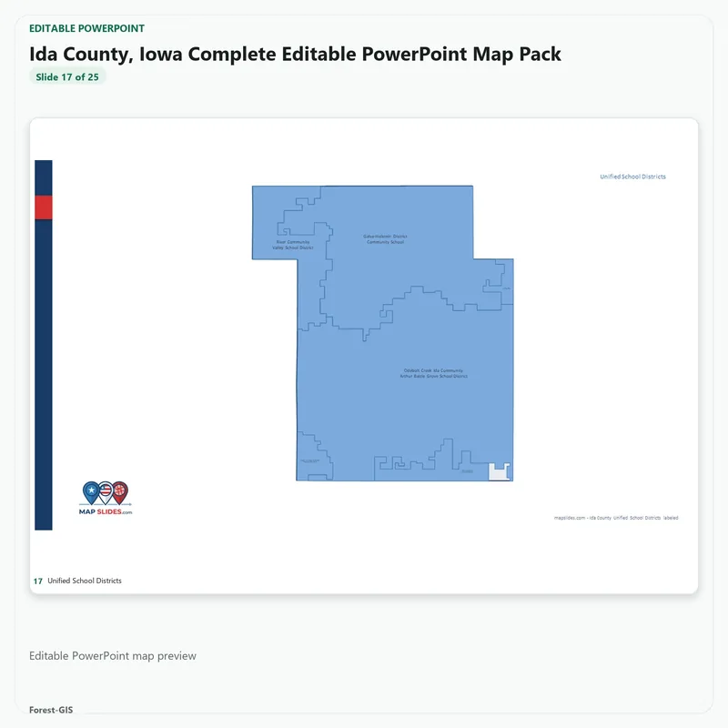 Ida County, Iowa Editable Map Pack - Image 5