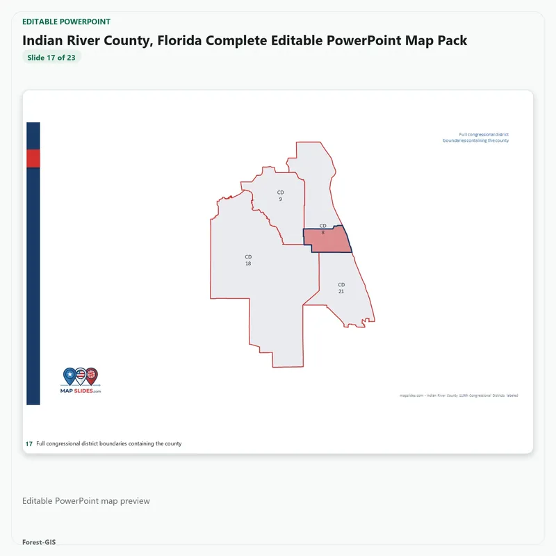 Indian River County, Florida Editable Map Pack - Image 5