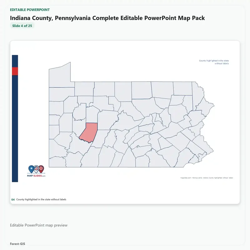 Indiana County, Pennsylvania Editable Map Pack - Image 4