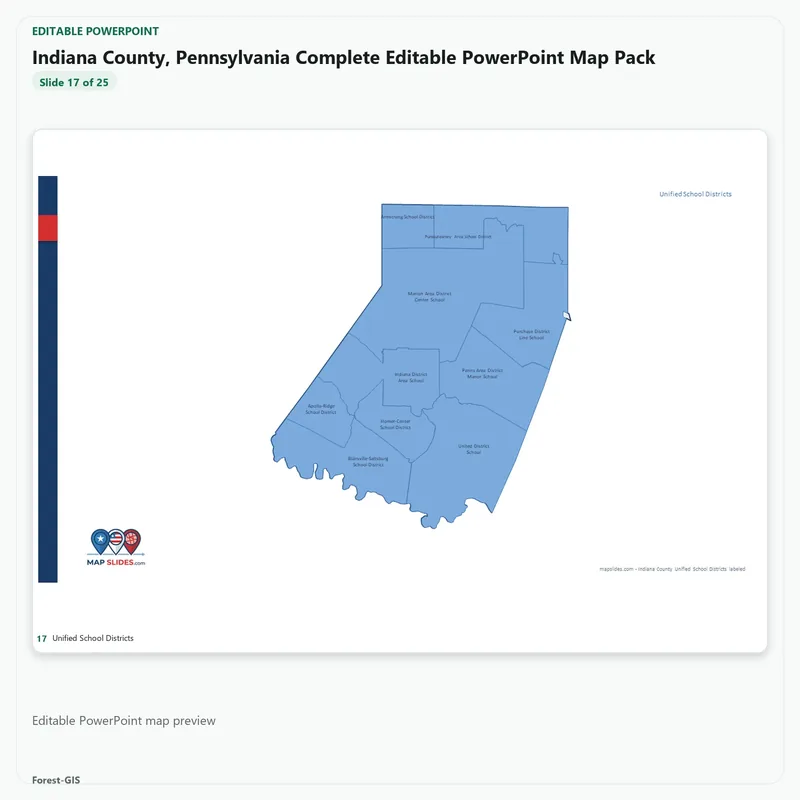 Indiana County, Pennsylvania Editable Map Pack - Image 5
