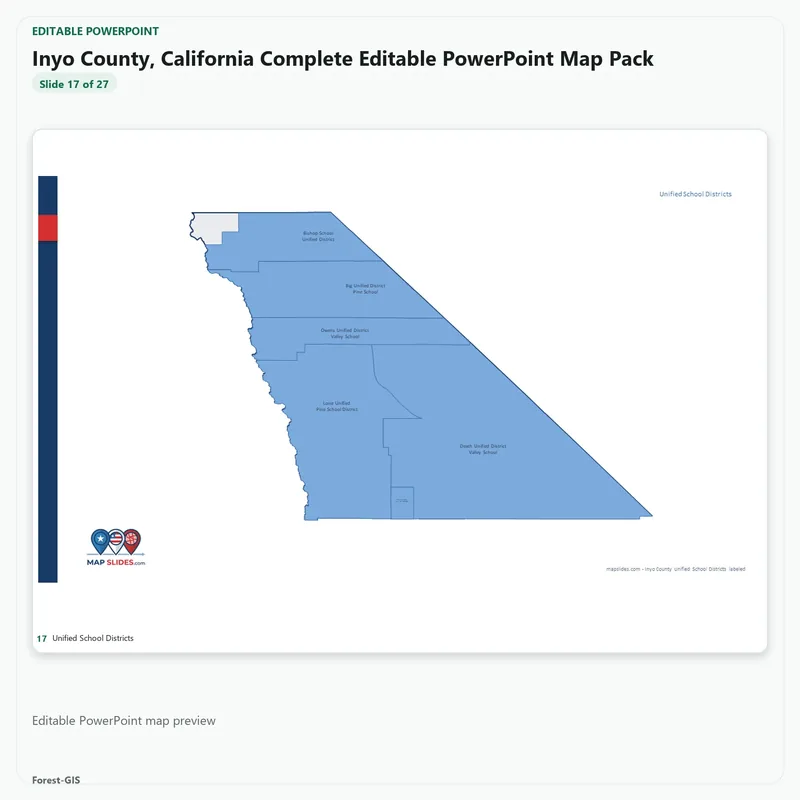 Inyo County, California Editable Map Pack - Image 5